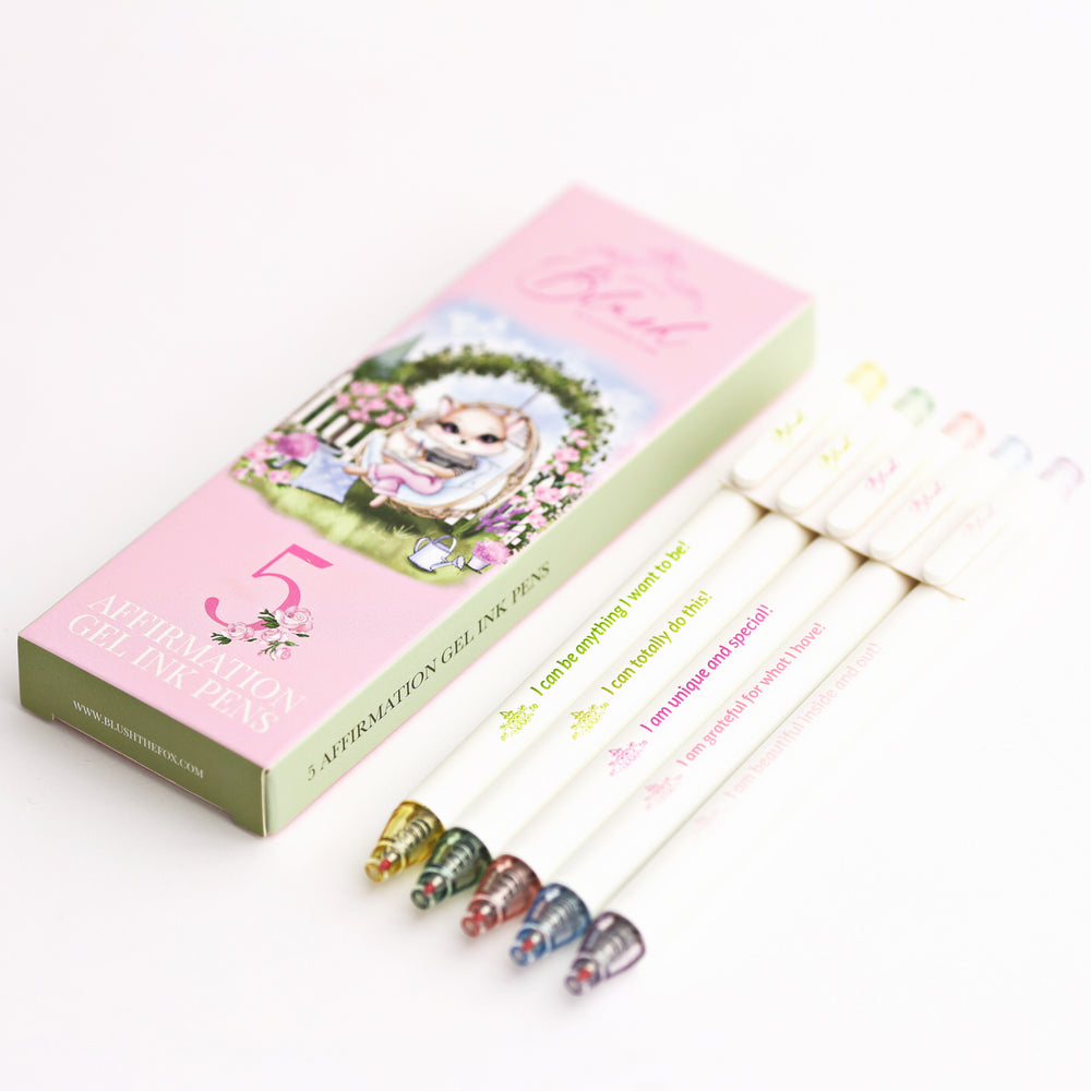 Affirmation Gel Pens - Blush The Fox