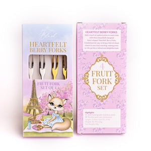 Heartfelt Fruit Forks - Blush the fox