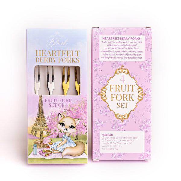 Heartfelt Fruit Forks - Blush the fox