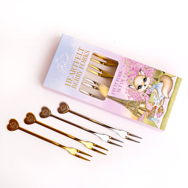 Heartfelt Fruit Forks - Blush the fox