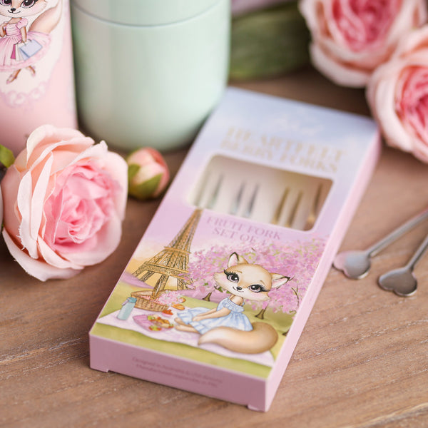 Heartfelt Fruit Forks - Blush the fox